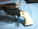 Colt 3rd Generation Single Action Army Revolver .45 LC w/12" Barrel Full Royal Blue/Colt Ivory Grips - 2 of 13