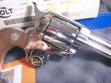Colt 3rd Generation Nickel Single Action Army Revolver .38-40 X 5.5" Barrel NIB 1994 - 5 of 11