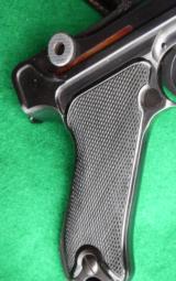 LUGER
RIG = RARE AUTHENTIC DEATH'S HEAD HOLSTER AND COLLECTOR GRADE
BYF 1941 BLACK WIDOW LUGER - 5 of 12