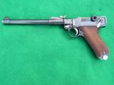 LUGER ARTLLERY DWM COMMERCIAL - GREAT HIGH CONDITION SHOOTER WITHLEATHER AND SHOULDER BOARD STOCK - 2 of 12