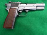 FN BROWNING HI-POWER MODEL 1935 PRE-WAR COMMERCIAL - LEATHER - TANGENT SIGHT - ADAPTED FOR SHOULDER STOCK - HIGH CONDITION - 3 of 11