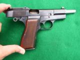 FN BROWNING HI-POWER MODEL 1935 PRE-WAR COMMERCIAL - LEATHER - TANGENT SIGHT - ADAPTED FOR SHOULDER STOCK - HIGH CONDITION - 7 of 11