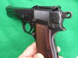 FN BROWNING HI-POWER MODEL 1935 PRE-WAR COMMERCIAL - LEATHER - TANGENT SIGHT - ADAPTED FOR SHOULDER STOCK - HIGH CONDITION - 10 of 11