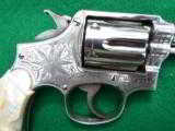 S&W MODEL 1905
32-20 HAND EJECTOR - ENGRAVED - CARVED PEARL GRIPS - NICKEL - MINT CONDITION - 6 of 8