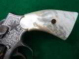 S&W MODEL 1905
32-20 HAND EJECTOR - ENGRAVED - CARVED PEARL GRIPS - NICKEL - MINT CONDITION - 7 of 8