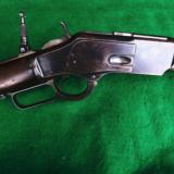 WINCHESTER MODEL 1873 RIFLE – 38-40 – clean all original – FLM CB TANG SIGHT – REASONABLE- 7 of 10