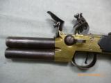 15-2 British Over/Under Tap-Action Box Lock Flint Pistol -PRICE REDUCE - 12 of 15