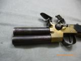 15-2 British Over/Under Tap-Action Box Lock Flint Pistol -PRICE REDUCE - 4 of 15