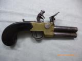 15-2 British Over/Under Tap-Action Box Lock Flint Pistol -PRICE REDUCE - 1 of 15