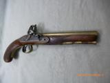 FINE BRITISH FLINTLOCK BRASS BBL. TRADE PISTOL- 17 of 22