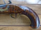 Fine British American Flintlock Kentucky Pistol - 5 of 14