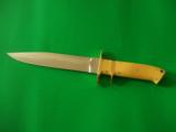 SPECTACULAR ENEDINO DE LEON SUB-HILTED FIGHTER MADE IN 1981-RARE ANTIQUE YELLOW WESTINGHOUSE MICARTA HANDLE-A BEAUTY! - 1 of 1