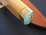 HAROLD CORBY DAVID CROCKETT BOWIE-1973-ENGRAVED BY MAKER-OLD ANTIQUE WESTINGHOUSE YELLOW LINEN MICARTA-A MASTERPIECE-STUNNING-INCREDIBLY GORGEOUS ! - 5 of 9