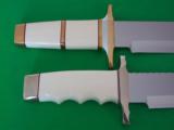 HAROLD CORBY ONE-OF-A-KIND SET YENZER BOWIES-EXACT REPRODUCTION OF THE ONES SEEN IN BOOKS-MUSEUM GRADE KNIVES-ASTONISHING ! - 5 of 6