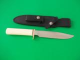 RANDALL MODEL #5-7" CAMP AND TRAIL KNIFE-IVORY HANDLE-BRASS HARDWARE-BRASS NAME PLATE-MUSEUM GRADE PIECE-ASTONISHING ! - 2 of 3