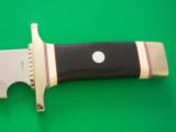 HAROLD CORBY MASTERPICE-ONE-OF-A-KIND FIGHTER.CAMP/SURVIAL KNIFE-RARE AFRICAN MACASSAR EBONY HANDLE-IVORY SPACERS-GERMAN SILVER HARDWARE-AMAZING PIECE - 4 of 9