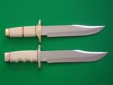 HAROLD CORBY'S MASTERPIECE " YENZER " BOWIES-ONE-OF-A-KIND-SET- AS SEEN IN 1973 &1982 BOOK- IVORY HANDLES-ASTONISHING ! - 4 of 8