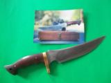 MASTER SHIVA KI VERY FIRST KNIFE EVER MADE 1975-GATOR HUNTER-AX-LIKE DESIGN COCOBOLO HANDLE-TRIPLE CLAY-TEMPERED-HISTORICAL SIGNIFICANCE! - 8 of 8