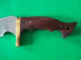 MASTER SHIVA KI VERY FIRST KNIFE EVER MADE 1975-GATOR HUNTER-AX-LIKE DESIGN COCOBOLO HANDLE-TRIPLE CLAY-TEMPERED-HISTORICAL SIGNIFICANCE! - 4 of 8