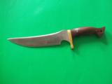 MASTER SHIVA KI VERY FIRST KNIFE EVER MADE 1975-GATOR HUNTER-AX-LIKE DESIGN COCOBOLO HANDLE-TRIPLE CLAY-TEMPERED-HISTORICAL SIGNIFICANCE! - 1 of 8