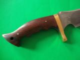 MASTER SHIVA KI VERY FIRST KNIFE EVER MADE 1975-GATOR HUNTER-AX-LIKE DESIGN COCOBOLO HANDLE-TRIPLE CLAY-TEMPERED-HISTORICAL SIGNIFICANCE! - 6 of 8