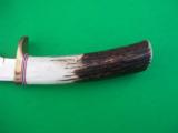 RANDALL MODEL # 4-7" BIG GAME & SKINNER-SELECTED INDIA SAMBAR STAG HANDLE--BEAUTIFUL PIECE FROM THE SHOP! - 7 of 8