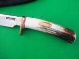 RANDALL MODEL # 4-7" BIG GAME & SKINNER-SELECTED INDIA SAMBAR STAG HANDLE--BEAUTIFUL PIECE FROM THE SHOP! - 6 of 8