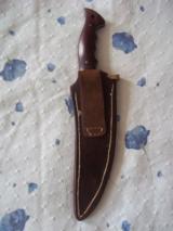 SHIVA KI VERY FIRST GATOR HUNTER EVER MADE-1975- FIRST KNIFE MADE-ORIGINAL LEATHER SCABBARD-HISTORICAL SIGNIFICANCE - 13 of 15
