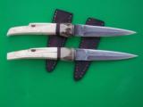 SHIVA KI UNIQUE DAMASCUS-BLADED DAGGERS MADE IN 1975-CARVED EAGLE HEAD IVORY HANDLE-ONE-OF-A-KIND-NEVER REPRODUCED! - 7 of 10