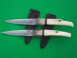 SHIVA KI UNIQUE DAMASCUS-BLADED DAGGERS MADE IN 1975-CARVED EAGLE HEAD IVORY HANDLE-ONE-OF-A-KIND-NEVER REPRODUCED! - 6 of 10