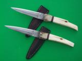 SHIVA KI UNIQUE DAMASCUS-BLADED DAGGERS MADE IN 1975-CARVED EAGLE HEAD IVORY HANDLE-ONE-OF-A-KIND-NEVER REPRODUCED! - 5 of 10