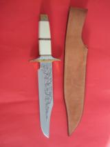 HAROLD CORBY &;YENZER BOWIE& EXACT REPLICA OF THE ONE SEEN IN THE GUN DIGEST BOOK OF KNIVES1973-SECOND MODEL MADE-5 PROVENANCE LETTERS - 13 of 15