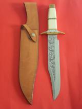 HAROLD CORBY &;YENZER BOWIE& EXACT REPLICA OF THE ONE SEEN IN THE GUN DIGEST BOOK OF KNIVES1973-SECOND MODEL MADE-5 PROVENANCE LETTERS - 14 of 15