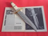 HAROLD CORBY &;YENZER BOWIE& EXACT REPLICA OF THE ONE SEEN IN THE GUN DIGEST BOOK OF KNIVES1973-SECOND MODEL MADE-5 PROVENANCE LETTERS - 2 of 15