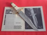 HAROLD CORBY &;YENZER BOWIE& EXACT REPLICA OF THE ONE SEEN IN THE GUN DIGEST BOOK OF KNIVES1973-SECOND MODEL MADE-5 PROVENANCE LETTERS - 3 of 15