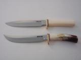 LOT OF TWO EXQUISITE RANDALL KNIVES: # 4-7" BIG GAME & SKINNER- # 5-7" CAMP & TRAIL KNIFE-BRASS FITTINGS-STAG-IVORY-MUSEUM PIECES-THE BEST! - 2 of 15