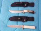 LOT OF TWO EXQUISITE RANDALL KNIVES: # 4-7" BIG GAME & SKINNER- # 5-7" CAMP & TRAIL KNIFE-BRASS FITTINGS-STAG-IVORY-MUSEUM PIECES-THE BEST! - 3 of 15