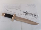 HAROLD CORBY 1 OF A KIND BOWIE FIGHTER CAMP SURVIVAL KNIFE APRIL 2013 ALL OROGINAL SKETCHES/TEMPLATES INCLUDED A BEAUTY A RARITY - 8 of 10