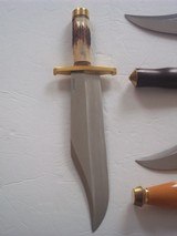 RANDALL MODEL # 12-11" SMITHSONIAN BOWIE BRASS HARDWARE, INDIA STAG HANDLE ORIGINAL H.H. HEISER BROWN LEATHER SCABBARD 1955 A RARITY IN TODAY' - 11 of 12