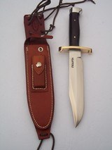 RANDALL MODEL # 14 "ATTACK" 7-1/2" BLADE BRASS LUGGED GUARD WITH "L" QUILLIONS BRAZILIAN ROSEWOOD HANDLE DURALUMIN CROW'S - 2 of 15