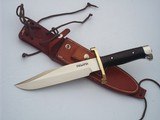 RANDALL MODEL # 14 "ATTACK" 7-1/2" BLADE BRASS LUGGED GUARD WITH "L" QUILLIONS BRAZILIAN ROSEWOOD HANDLE DURALUMIN CROW'S - 7 of 15