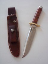 Randall Model # 1-7" All-Purpose Fighting Knife stainlee steel blade in its purest form double brass guard, leather washers handle duralumin butt - 1 of 4