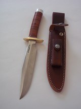 Randall Model # 1-7" All-Purpose Fighting Knife stainlee steel blade in its purest form double brass guard, leather washers handle duralumin butt - 4 of 4