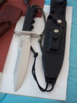 Randall Model # 14 7-1/2" "ATTACK" separate S, black micarta handle with finger grips from September 1979 - A beauty! - 1 of 1