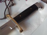 randall model # 14 "attack" 7-1/2" blade brass lugged guard with "L" quillions brazilian rosewood handle duralumin Crow's - 12 of 16