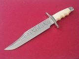 Harold Corby Masterpiece "Yenzer" Bowie 1977 Ron Skaggs engarving
on blade & Donnie Davis guard /butt cap- A beauty! - 1 of 15