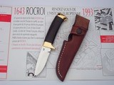 Jean Tanazacq Model "ROCROY" Black Micarta Handle, Brass Single Guard, Brown Leather Scabbard-General Purpose Knife - 1 of 9