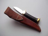 Jean Tanazacq Model "ROCROY" Black Micarta Handle, Brass Single Guard, Brown Leather Scabbard-General Purpose Knife - 9 of 9