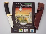 Jean Tanazacq Model "ROCROY" Black Micarta Handle, Brass Single Guard, Brown Leather Scabbard-General Purpose Knife - 3 of 9