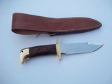 JEAN TANAZACQ MODEL TRONCAY 2 CUSTOM HANDMADE KNIFE WALNUT HANDLE BRASS HARDWARE - 8 of 8